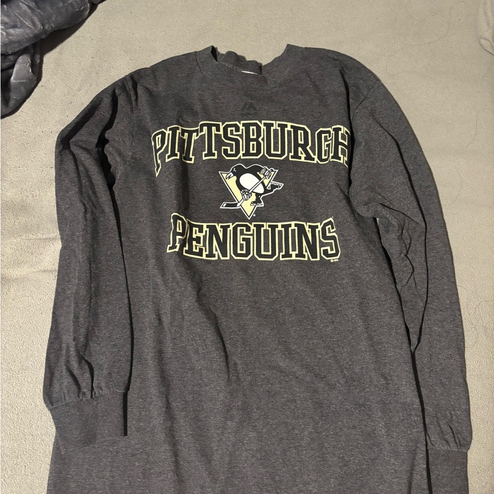 Majestic Gray and Yellow Long Sleeve Tee
